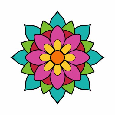 Güzel, soyut mandala sanat çizimi