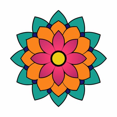 Güzel, soyut mandala sanat çizimi