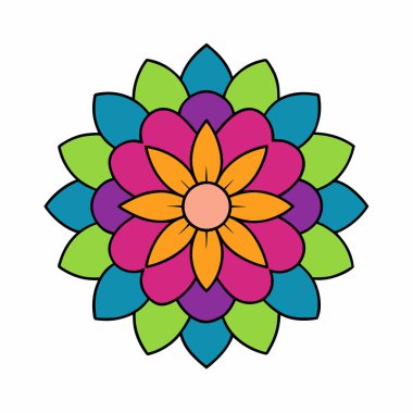 Güzel, soyut mandala sanat çizimi