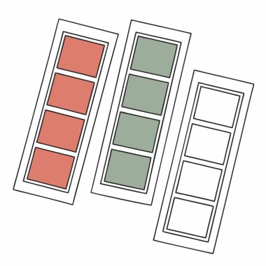 Renk tekerli renk paleti, Vintage renk paleti