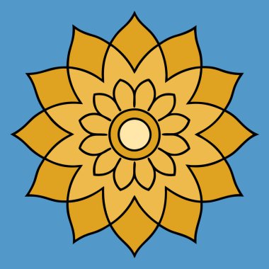 Renkli mandala vektör sanatı