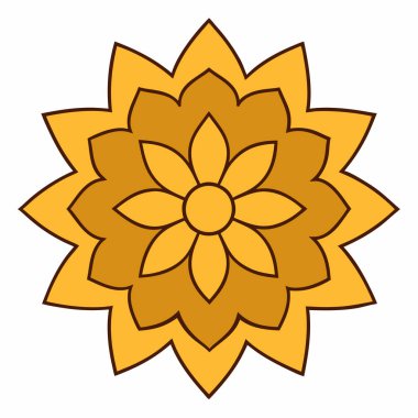 Yaratıcı mandala vektör çizimi