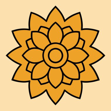 Yaratıcı mandala vektör çizimi
