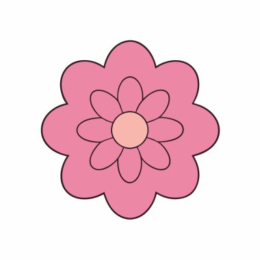 Basit bir çiçek vektörü çizimi