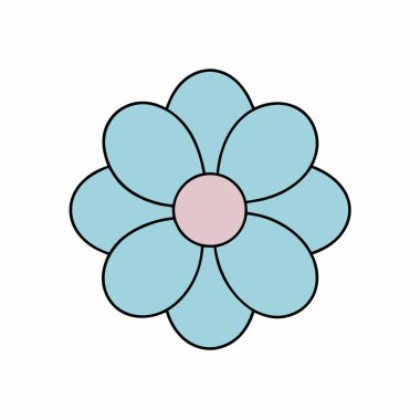 Basit bir çiçek vektörü çizimi