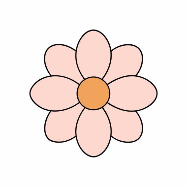 Basit bir çiçek vektörü çizimi