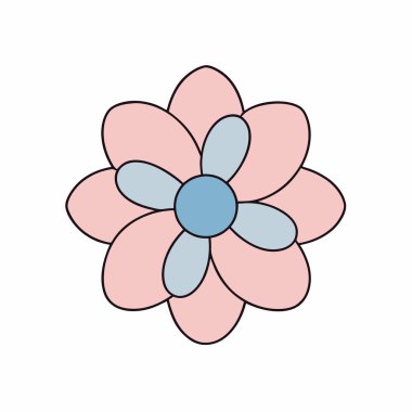 Basit bir çiçek vektörü çizimi