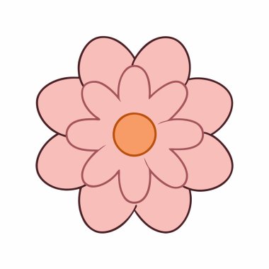 Basit bir çiçek vektörü çizimi