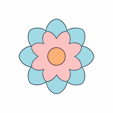 Basit bir çiçek vektörü çizimi