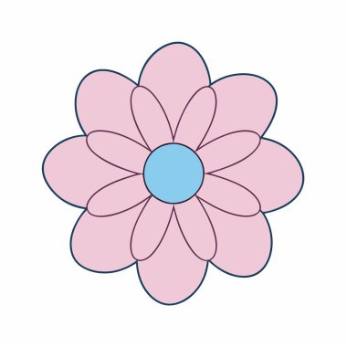 Basit bir çiçek vektörü çizimi