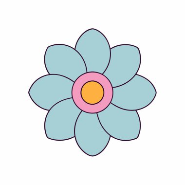 Basit bir çiçek vektörü çizimi