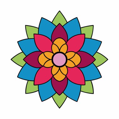 Bir Mandala Süs Kalıbı Vektörü