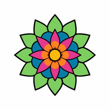 Renkli Mandala Süs Sanatı