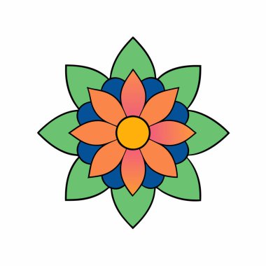 Renkli Mandala Süs Sanatı