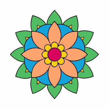 Renkli Mandala Süs Sanatı