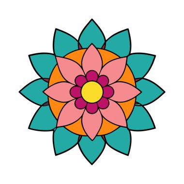 Renkli Mandala Süs Sanatı