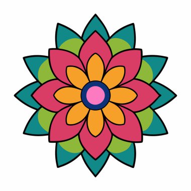 Renkli Mandala Süs Sanatı