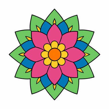 Renkli Mandala Süs Sanatı