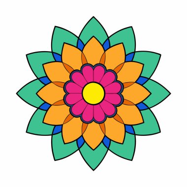 Renkli Mandala Süs Sanatı