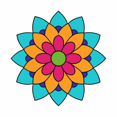 Renkli Mandala Süs Sanatı