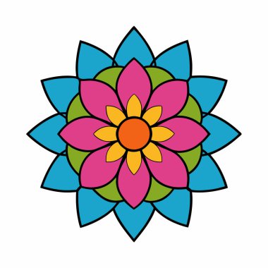 Renkli Mandala Süs Sanatı