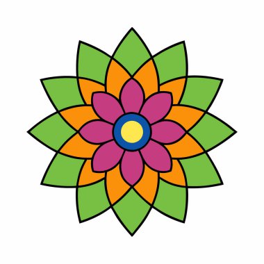 Renkli Mandala Süs Sanatı