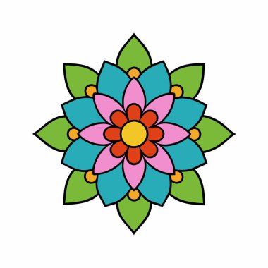 Renkli Mandala Süs Sanatı