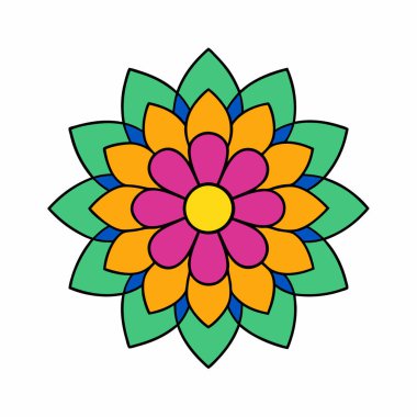 Renkli Mandala Süs Sanatı