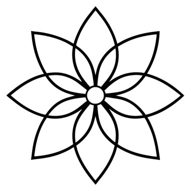 Mandala süs desenli sanat, çiçekli mandala şekli