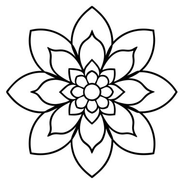 Boyama sayfaları için soyut mandala süsü