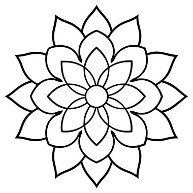 Boyama sayfaları için soyut mandala süsü