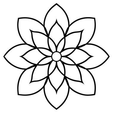 Boyama sayfaları için soyut mandala süsü