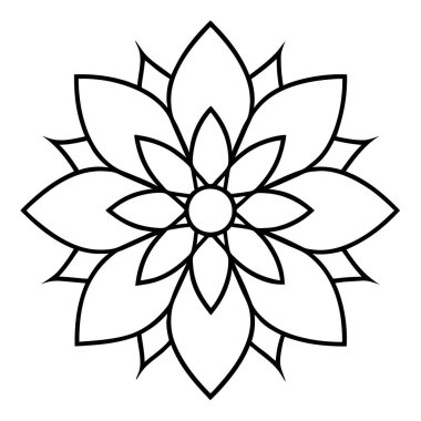 Boyama sayfaları için soyut mandala süsü