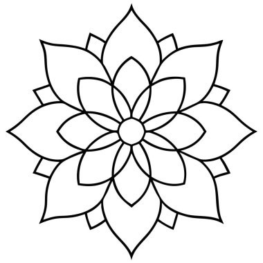 Boyama sayfaları için soyut mandala süsü