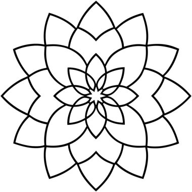 Boyama sayfaları için soyut mandala süsü