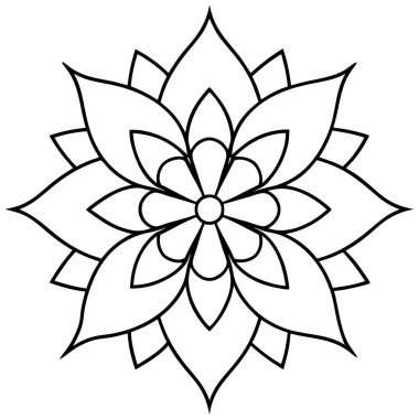 Boyama sayfaları için soyut mandala süsü