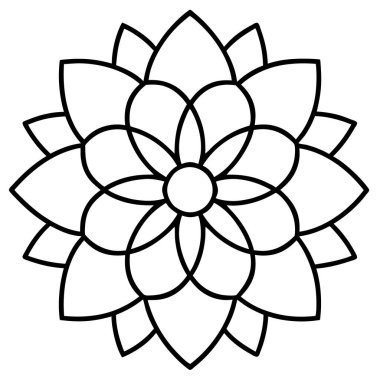 Boyama sayfaları için soyut mandala süsü