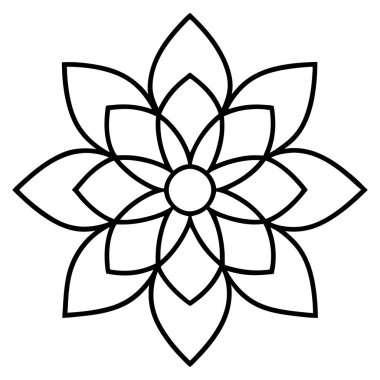 Boyama sayfaları için soyut mandala süsü