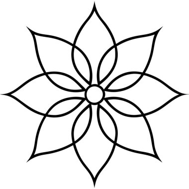 Boyama sayfaları için soyut mandala süsü