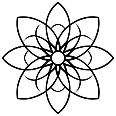 Boyama sayfaları için soyut mandala süsü
