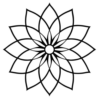Boyama sayfaları için soyut mandala süsü