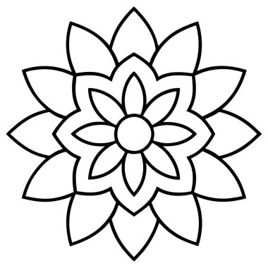 Boyama sayfaları için soyut mandala süsü