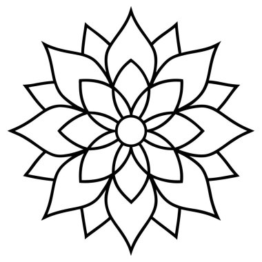 Boyama sayfaları için soyut mandala süsü