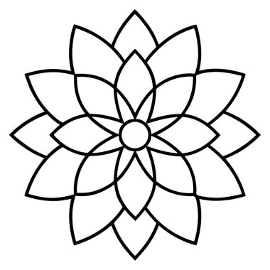 Boyama sayfaları için soyut mandala süsü