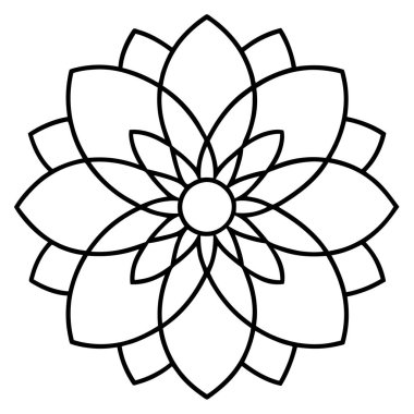 Boyama sayfaları için soyut mandala süsü