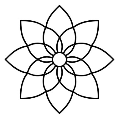 Boyama sayfaları için soyut mandala süsü