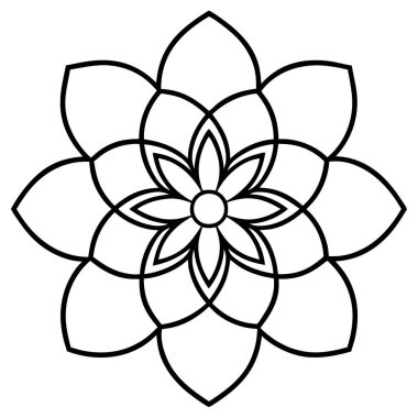 Boyama sayfaları için soyut mandala süsü