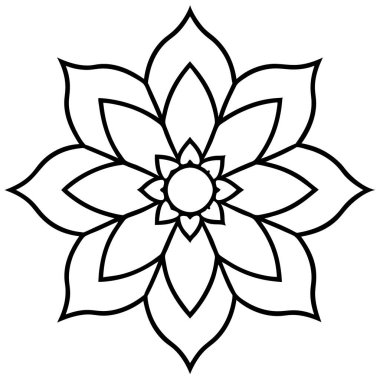 Boyama sayfaları için soyut mandala süsü