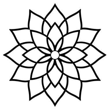 Boyama sayfaları için soyut mandala süsü