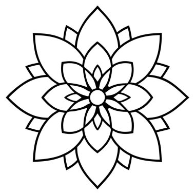 Boyama sayfaları için soyut mandala süsü